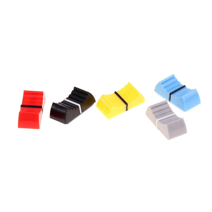 10PCS/set Fader Knob Cap Touch Sensitive Slider Ribbed Mixer Desk Switch Knob Cap