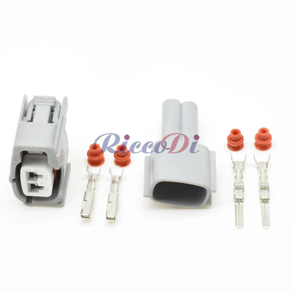 2 Pin Female Male Knock Sensor Connector Fuel Injector Socket Compatible with Toyota Corolla 6189-0611 90980-11875