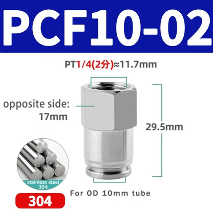 304 Stainless Steel Quick-Connect Air Hose Fittings BSP 1/8 1/4 3/8 1/2 Pneumatic Pipe Connectors Corrosion Resistant