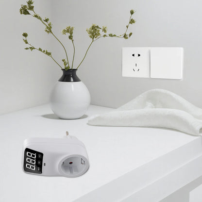 Adjustable Voltage Protector Socket AC120V/230V 16A Surge Protection with Delay | DE UK US Plug
