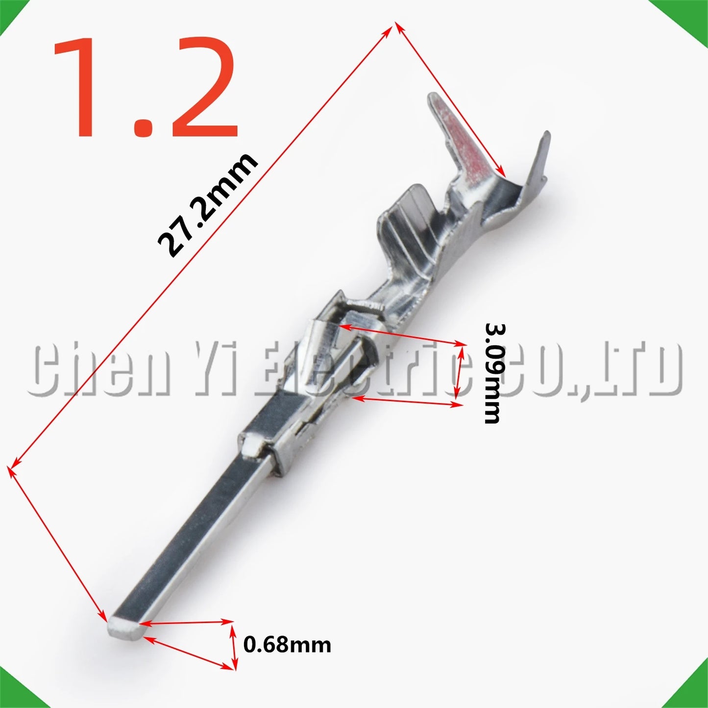 1.2mm Wire Crimp Pins Male/Female 50pcs for Automotive Connector Harness
