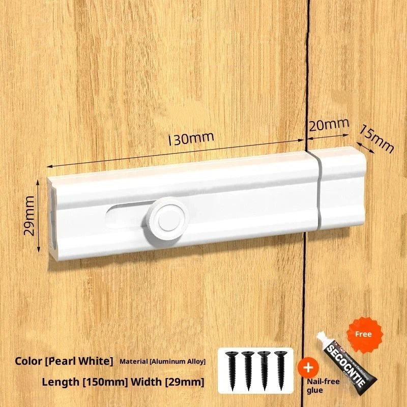 No Punching Door Lock Buckle Anti-Theft Latch Adhesive Hardware