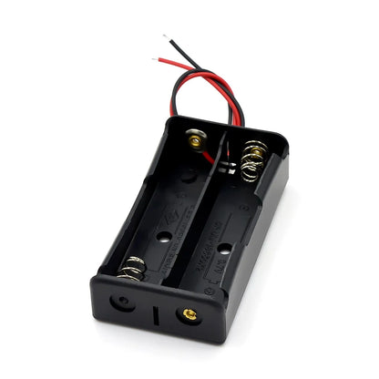 Plastic 18650 Battery Storage Box Case with 1–4 Slots and Wire Leads DIY Holder