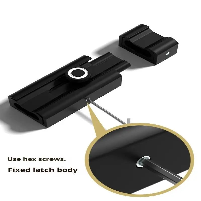 No Punching Door Lock Buckle Anti-Theft Latch Adhesive Hardware