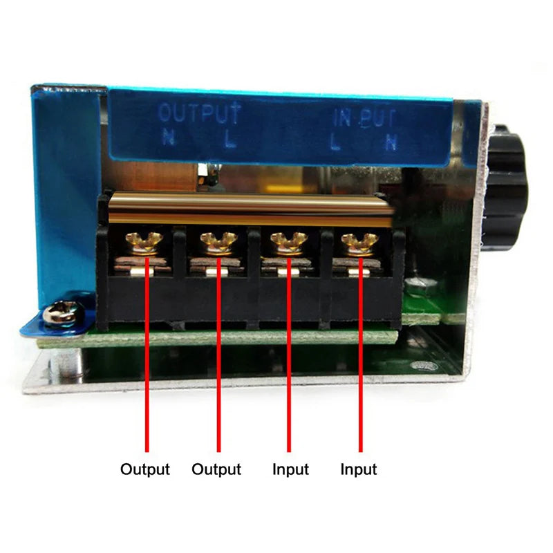 New 4000W Imports Of High-Power Thyristor Electronic Regulator Dimming Speed Thermostat Housing With Lnsurance
