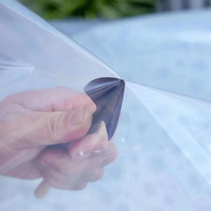 Transparent Waterproof Tarpaulin Clear Tarp PE Film Garden Patio Enclosure Wind And Cold Protection Plant Cover With Grommets