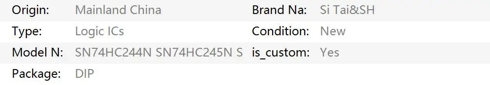 5PCS SN74HC244N SN74HC245N SN74HC373N SN74HC374N DIP-20 Logic ICs