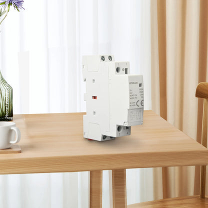 25A Contact Din Rail Mount RoHS Compliant Transparent Flip Cover Flame Retardant Plastic Low Power Consumption