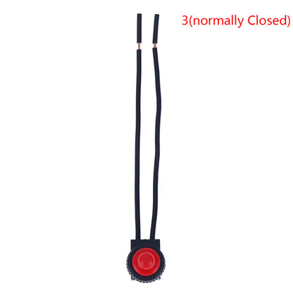 220V Waterproof Push Button On Off Switch With 4 Inch Lead Wire Black