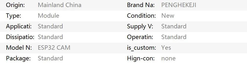 ESP32-CAM Development Board ESP-32S WiFi & Bluetooth Module with OV2640 Camera