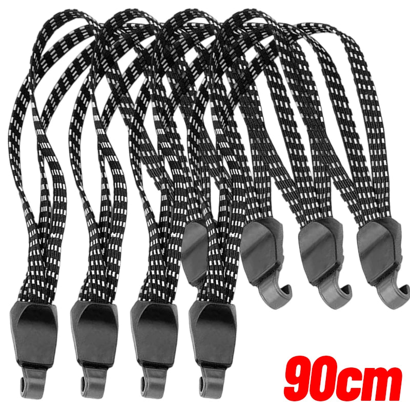 60/90cm Car Motocycle Strap Rope Elastic Luggage Straps Belts Hooks for Bicycle Bike Suitcase Carrier Fixed Installation Racks