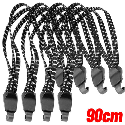 60/90cm Car Motocycle Strap Rope Elastic Luggage Straps Belts Hooks for Bicycle Bike Suitcase Carrier Fixed Installation Racks