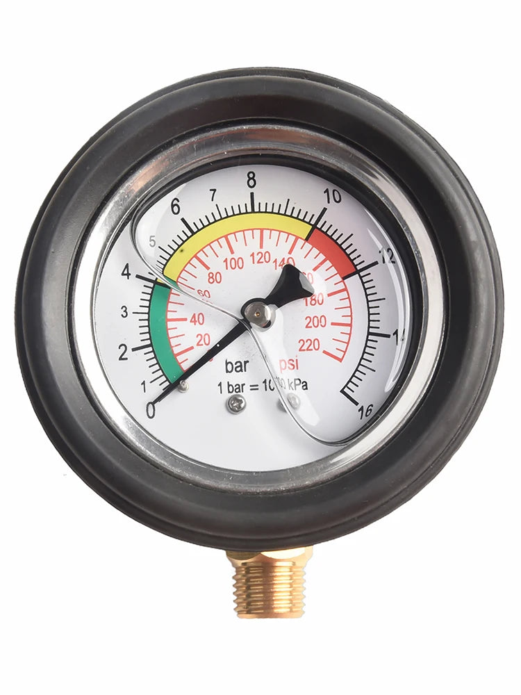 0–220psi Car Tire Air Pressure Gauge for Inflator Pump, Tire Repair Tool with 11mm & 13mm Thread Diameter
