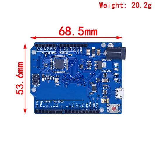 Leonardo R3 Atmega32u4 Microcontroller Development Board with USB Cable Compatible with Arduino DIY Starter Kit