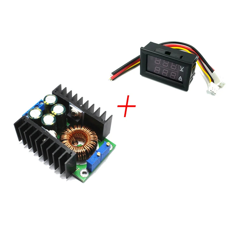 DC-DC Adjustable Boost & Buck Converter 0-100V 10A with Dual Digital Voltmeter and Ammeter