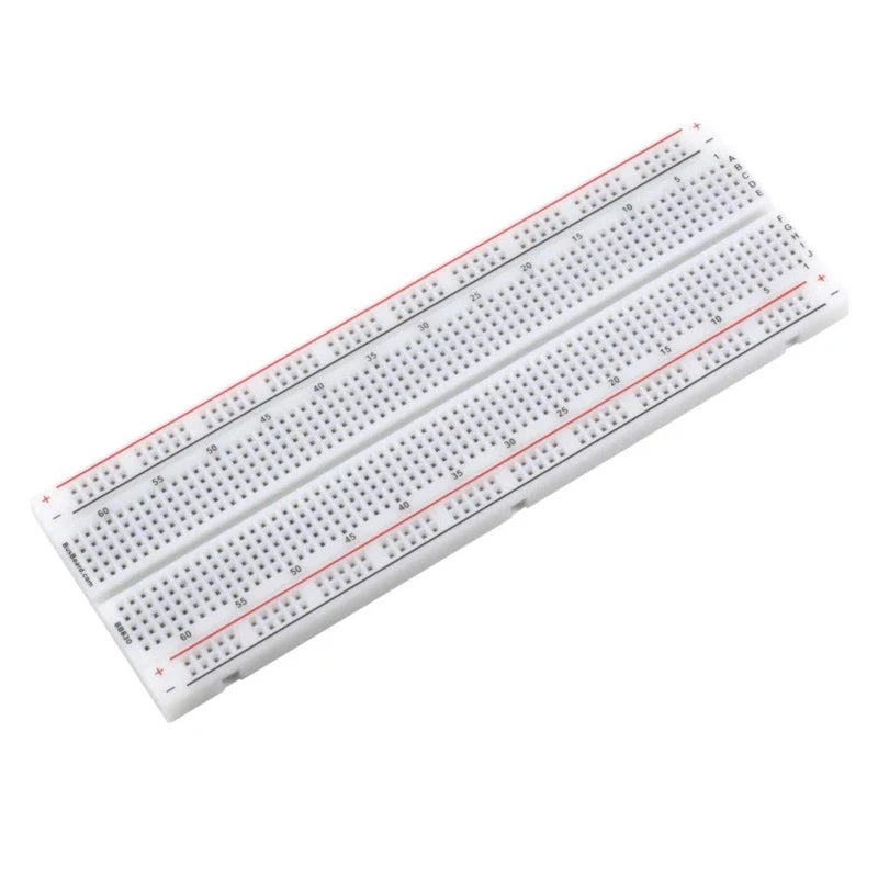 830-Hole Red and Blue Line Breadboard for Electronics Prototyping 165×55×10mm