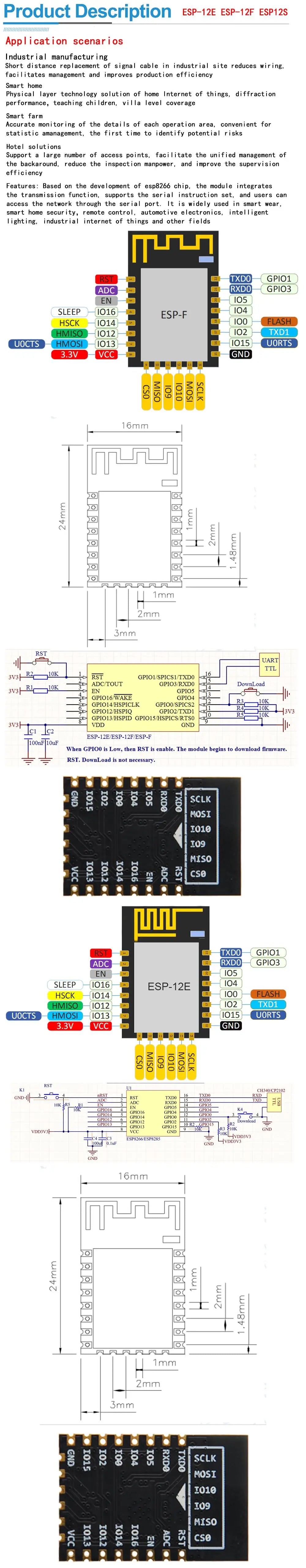 NodeMCU V2/V3 ESP8266 ESP-12E WiFi Development Board with CH340/CP2102/CH9102X