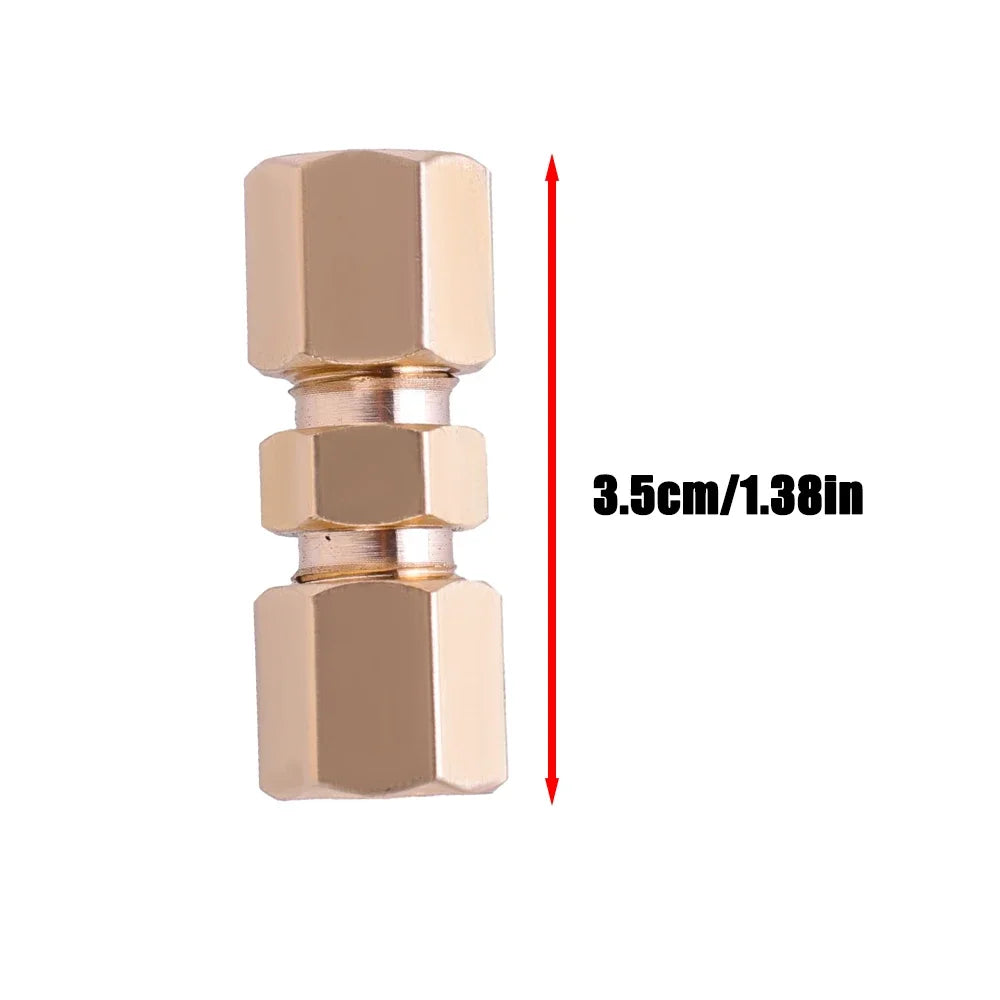 Universal Auto Brake Hose Brass Fittings 3/16" Export Brake Lines Pipe Union Fittings Straight Brass Connector Car Accessories