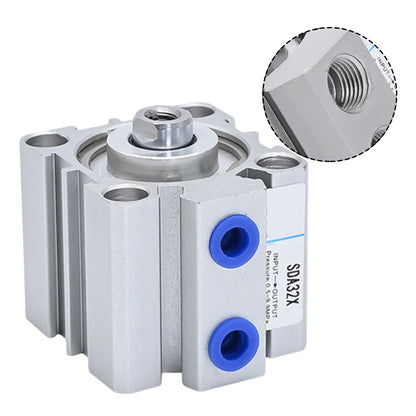 1pcs SDA Thin Cylinder 32X35 Pneumatic Air Cylinder 32mm Bore 35mm Route Thin Air Cylinder 1/8 PT 30-800 Mm/s