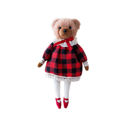 Soft Cloth Couple Bear Plush Keychain with Princess and Gentleman Cartoon Characters for Decoration and Accessories