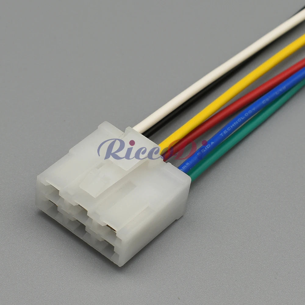 6 Pin Automotive Electrical Wiring Connector 6.3mm Female Male Socket 6120-2063 6110-4563