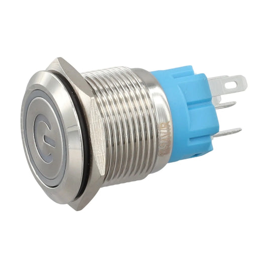 Control Systems Yellow Light Momentary Button Switch 12-24V Momentary Push Button Compact Push Button IP66 Push Button