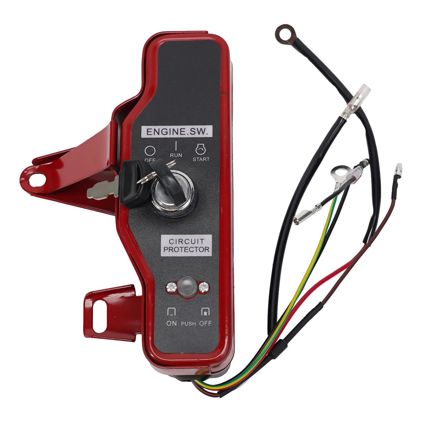 Engines Generator Pump Ignition Switch 168F/170F 188F/190F 20.5 X 7 Cm/8.07 \\\\\\\"x 2.76\\\\\\\" Iron Red+black Brand New