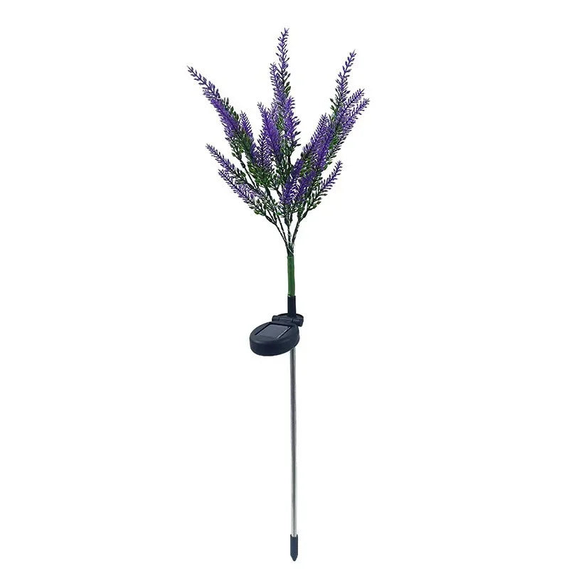 1PC Solar Lights Outdoor Decorative, Purple Lavender Flower Solar Garden Lamp for Yard, Patio, and Garden Decor