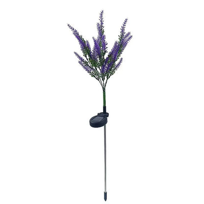 1PC Solar Lights Outdoor Decorative, Purple Lavender Flower Solar Garden Lamp for Yard, Patio, and Garden Decor