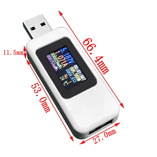 10-in-1 USB Digital Tester Voltmeter Ammeter Current Voltage Meter for Power Bank and Charger