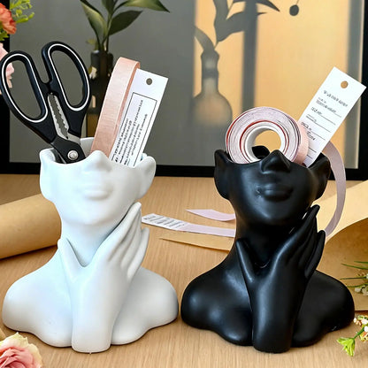 Vinyl Figure Storage Holders Creative Human Body Art Styling Office Organizers Multifunctional Makeup Brush Holder Decoration