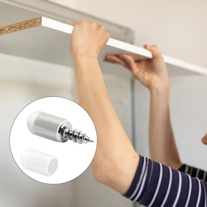 Cross Self-Tapping Screws with Nonslip Rubber Support — Cabinet Board Laminate Glass Partition Shelf Nails 8–100pcs