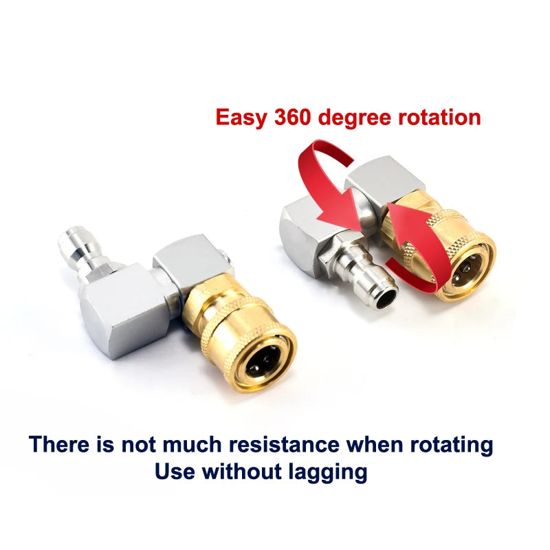 New 1Pcs Hose Fitting Coupler Adaptor With DN8 G1/4 Thread Universal 360º Rotatable Pneumatic Connector Air Tool DIY Accessories