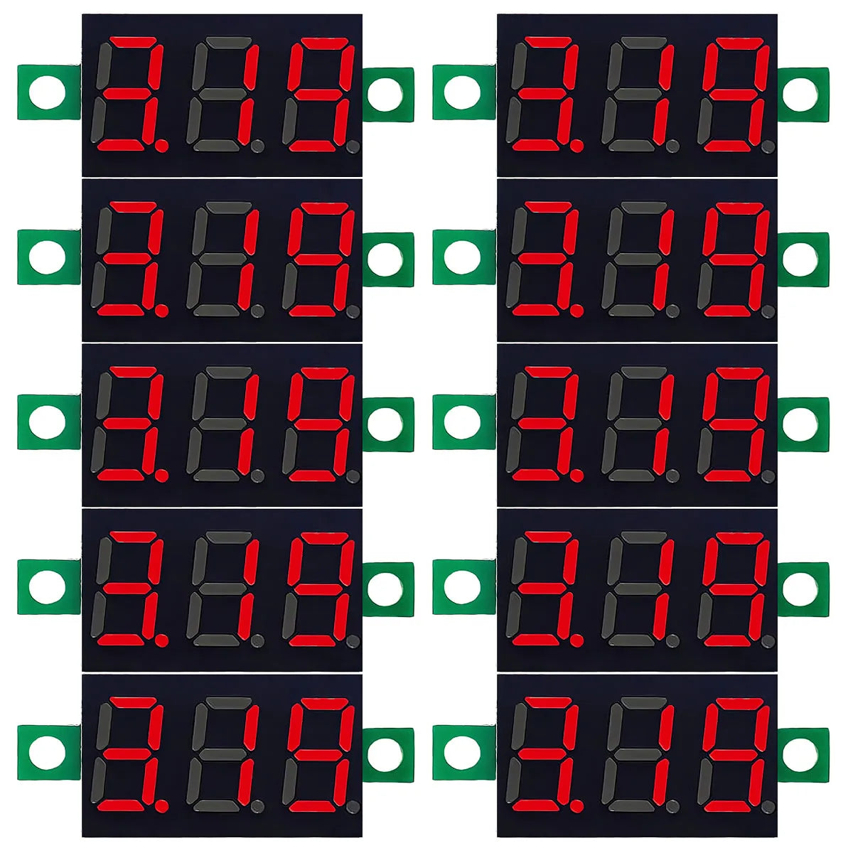 DC 4.5V-30V Mini Digital Two-Wire Voltmeter 0.36 Inch LED Display Voltage Tester Module Red Blue Green