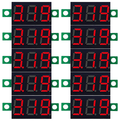 DC 4.5V-30V Mini Digital Two-Wire Voltmeter 0.36 Inch LED Display Voltage Tester Module Red Blue Green