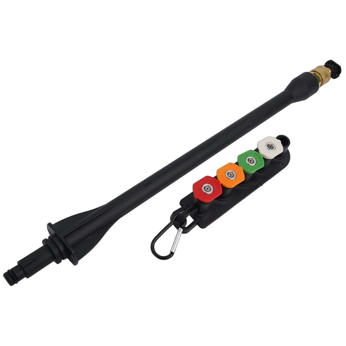 Pressure Washer Spray Wand — 1/4” Quick Connect Extension Lance with 5 Nozzles for High-Pressure Cleaning