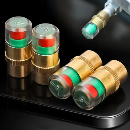 8/1pcs Car Tire Pressure Indicator Tire Pressure Gauge Indicator Alert Monitoring Valve Cap Sensor External Valve Detection