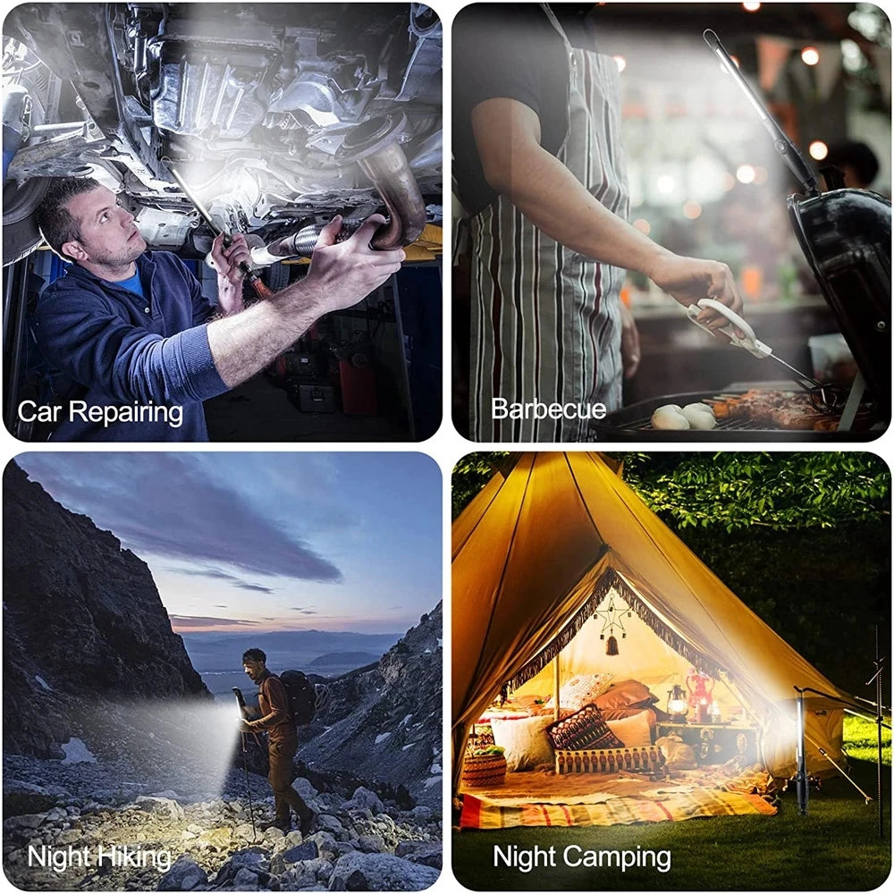 700LM COB LED Flashlight USB Rechargeable Magnetic Work Light Powerful Portable Lanterna Built In Battery 3000Mah Camping Torch