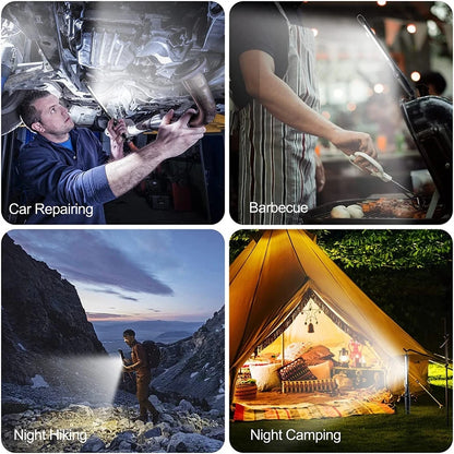 700LM COB LED Flashlight USB Rechargeable Magnetic Work Light Powerful Portable Lanterna Built In Battery 3000Mah Camping Torch