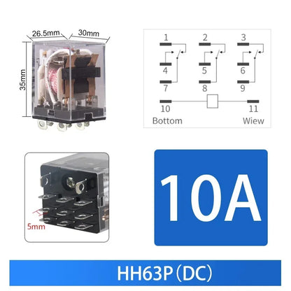 HH52P HH53P HH54P HH62P HH63P HH64P Miniature Control Relays Bulk Pack AC12V DC24V AC220V Small Intermediate Power Relay Module