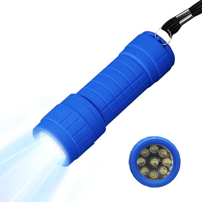 Mini Portable Children's Flashlight Nine XPE Lamp Beads Strong Lighting Using 3 NO.7 Batteries Fixed Focus Pocket Outdoor Torch