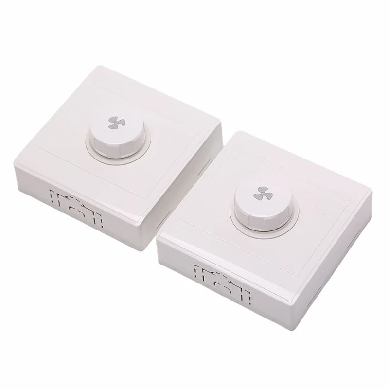 New 1PC Plastic AC220V 10A 15W-300W White 86Type Ceiling Fan Adjustment Stepless Speed Controller Wall Switch