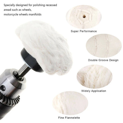 6PCS Stainless Steel Polishing Wheel Set | Cloth + Steel Polisher for Metal, Jewelry, Glass, Aluminum, Ceramic, Wood