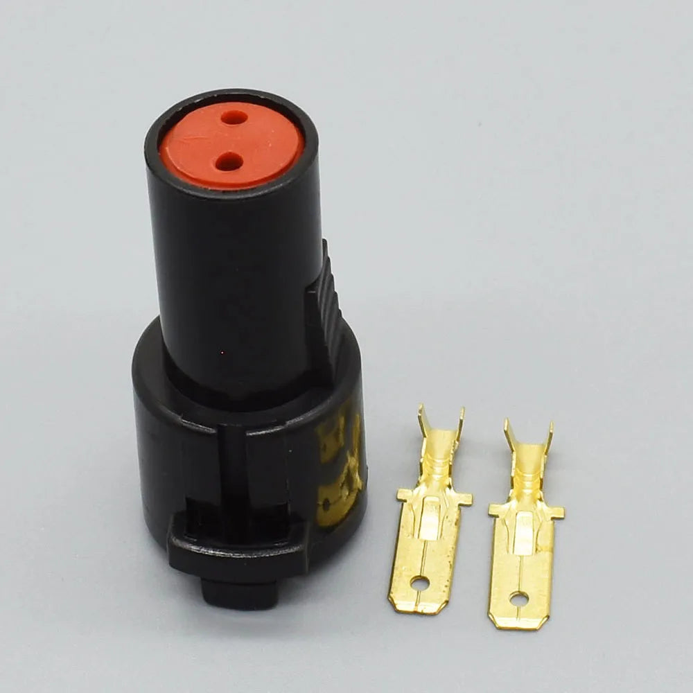 6.3mm 2 Pin Waterproof Automotive Connector Plug Socket Male Female for Car 6180-2541 / 6189-0274