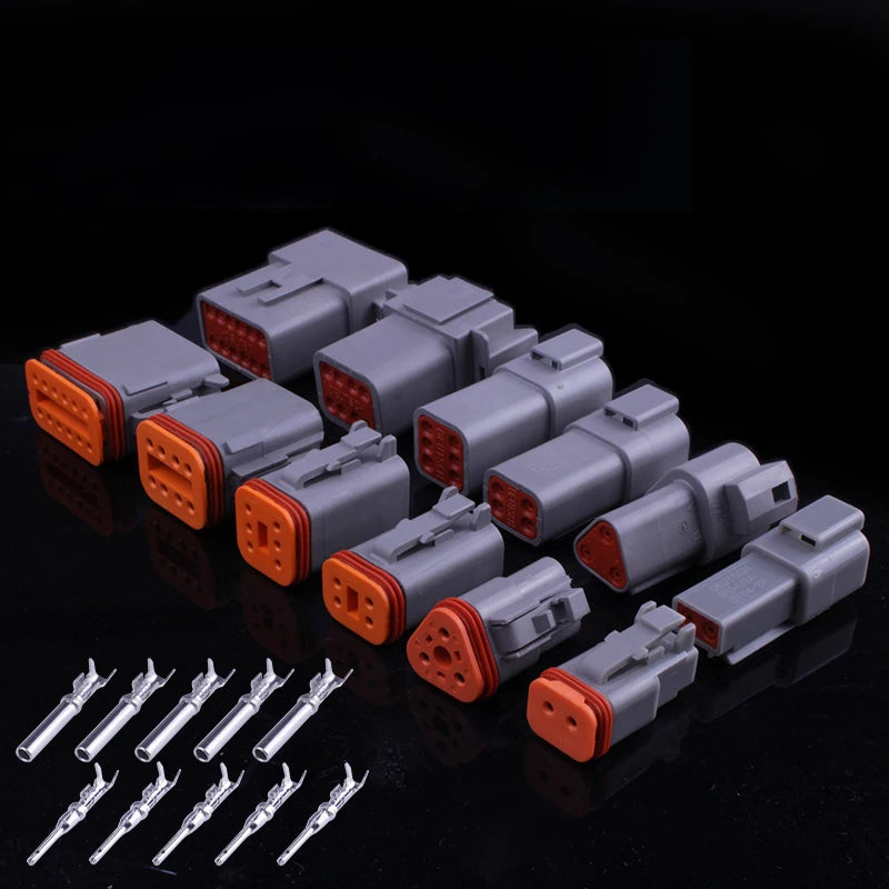 Deutsch DT Waterproof Connector with 15cm Wire DT06-2S DT04-2P 2/3/4/6/8/12 Pin 16-22AWG