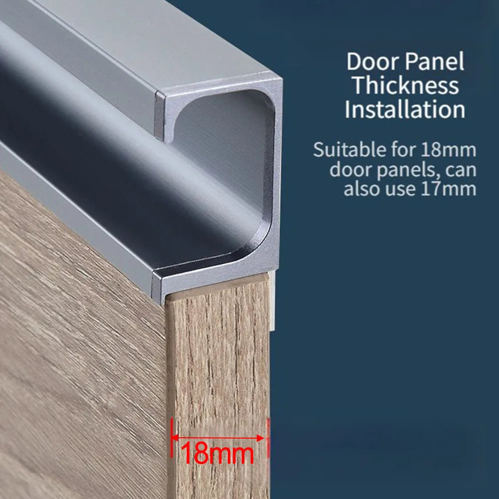 Office Furniture Kitchen Furniture Sliding Door Handle Safe Grip Design Easy Installation Process Invisible Slotless Design