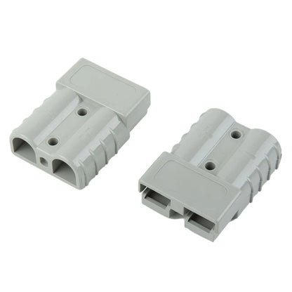 50A Anderson Plug Connector 600V Grey Red Straight Plug for Solar Cable, Ships Yachts RVs, 6AWG