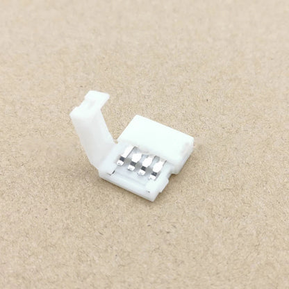 New 10pcs RGBW LED Connector 10mm 4pin Free Soldering Connector for 5050 3528 LED Single Color RGB RGBWW Strip Light