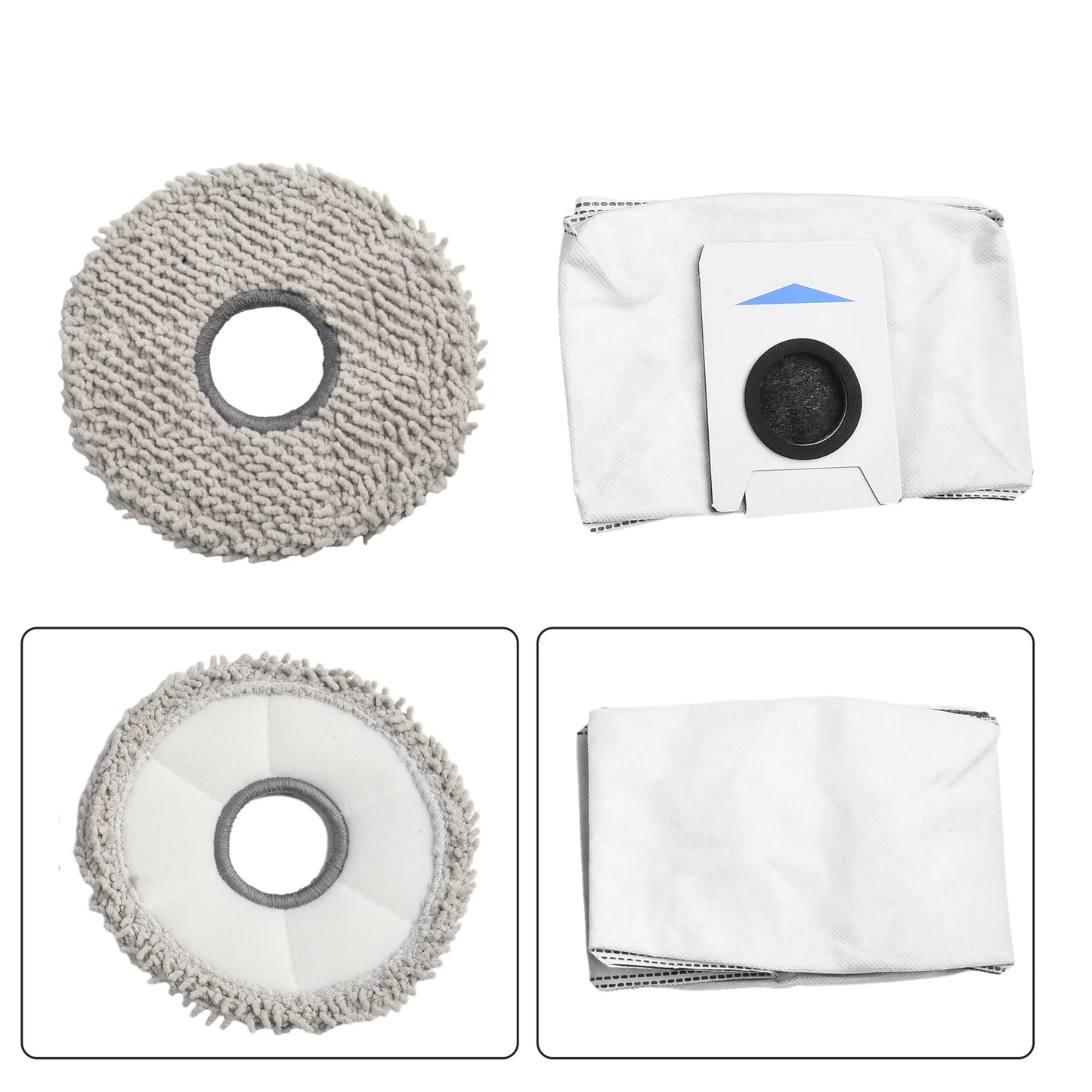 Set of 8 Dust Bags and 4 Wiping Cloths for Deebot For T20 For Omni X1 For Omni 8 Robot Vacuum Cleaner Protective Accessories