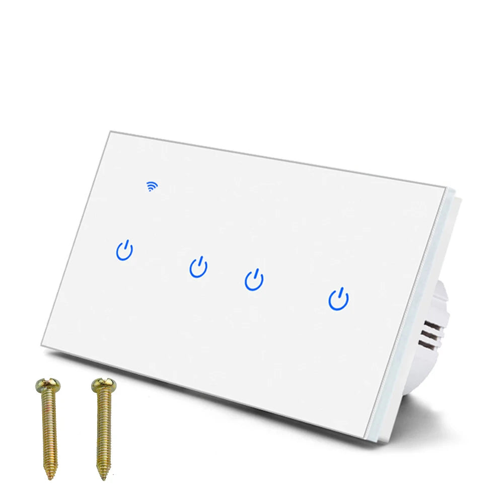 2 Way Touch Switch Voice Control Switch Energy-saving Lamp Compatible Hands-free Control For Tuya App Home Automation